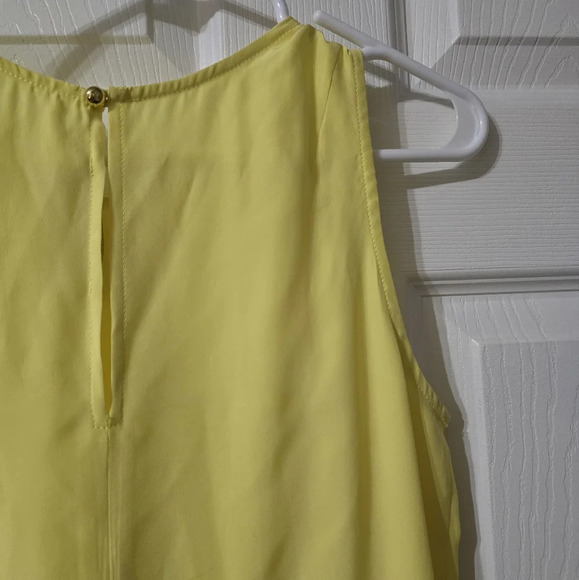 Amanda Uprichard Silk Mini Shift Dress w/ Ruffle Hem in Yellow, Unlined, EUC! - Picture 11 of 13